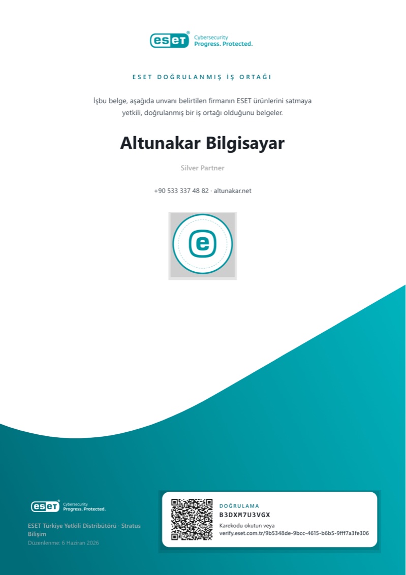 ESET — Doğrulanmış İş Ortağı · Silver Partner