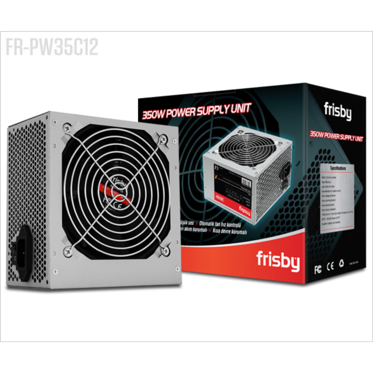 Frisby FR-PW35C12 350W 12Cm Fan Atx Power Supply