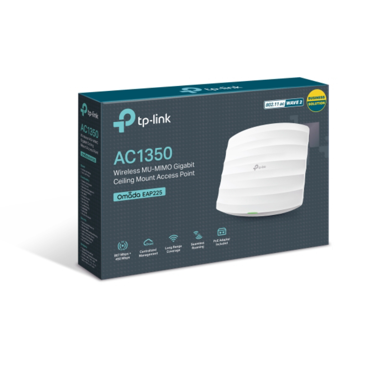 Tp-Link Omada EAP225 1350Mbps Kablosuz N Gigabit Tavan Tipi Access Point