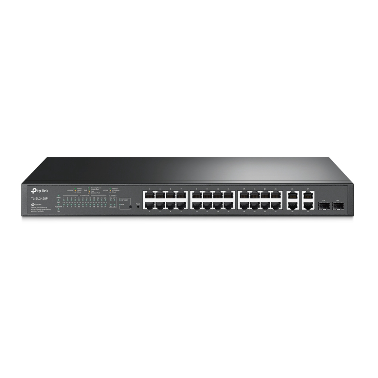 Tp-Link Omada 24Port TL-SL2428P 10/100Mbps +4 Port GBit Smart Poe+ Switch
