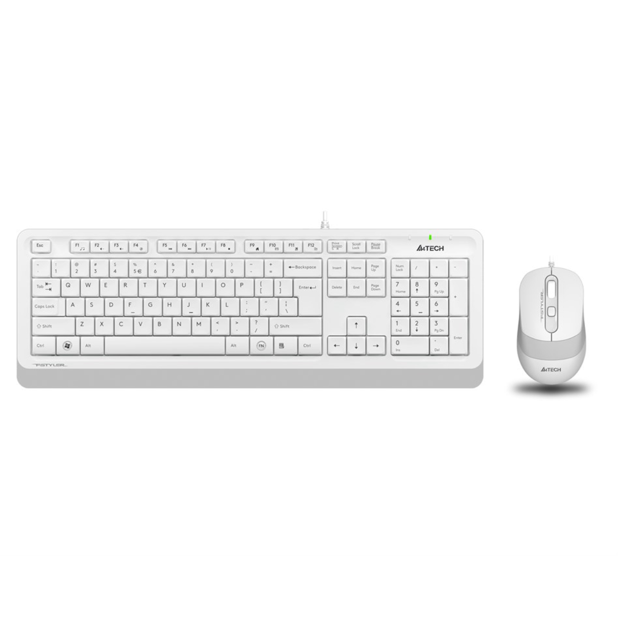 A4-Tech F1010 Q Usb Kablolu Beyaz Multimedya Mouse Set