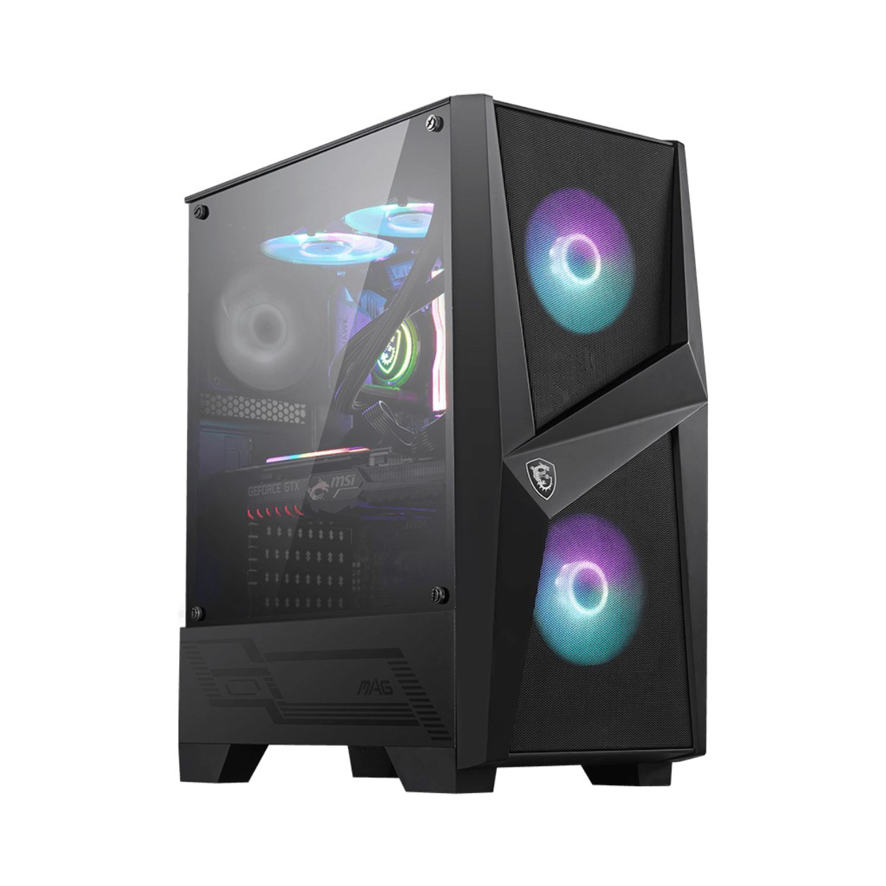 MSI MAG FORGE 100R 2x A-RGB Fan 1x 120mm Fan PSU Yok Temperli Cam ATX Kasa