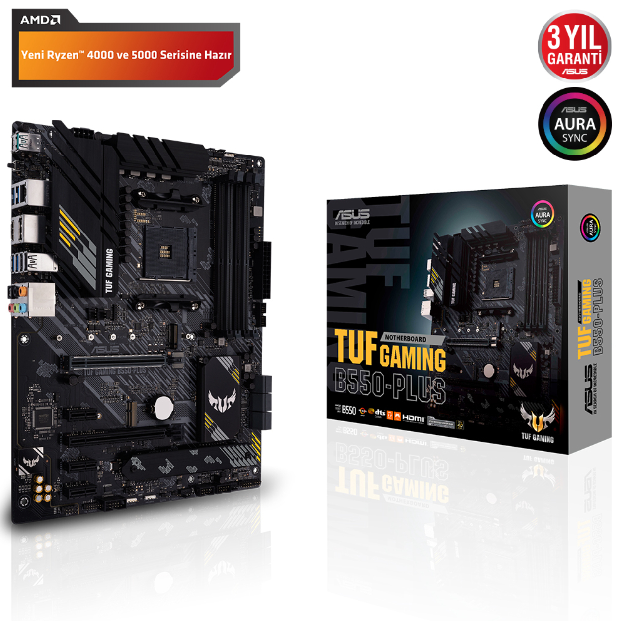 Asus TUF GAMING B550-PLUS AM4 DDR4 HDMI DP 2xM2  RGB ATX
