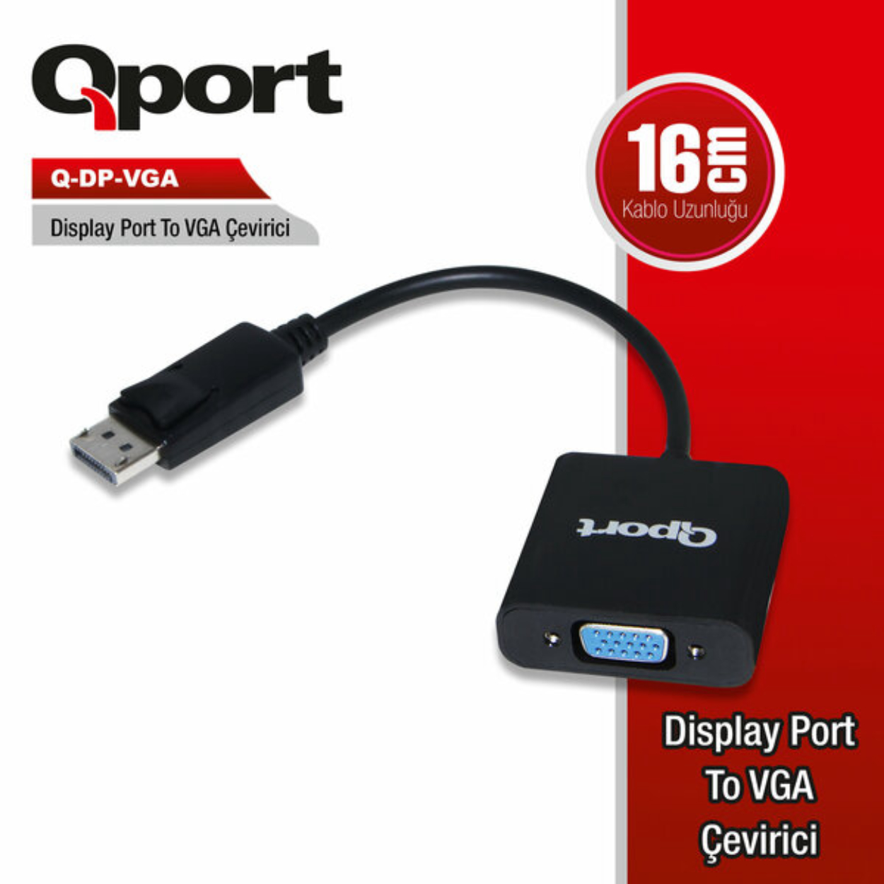 Qport Q-DP-VGA  Display To Vga Çevirici