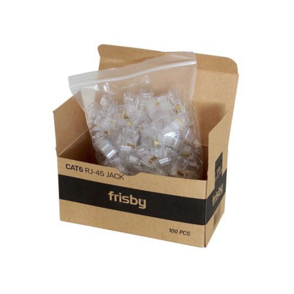 Frisby FNW-RJ4520N CAT6 RJ45 UTP Altın Uç Konnektör 100 lü