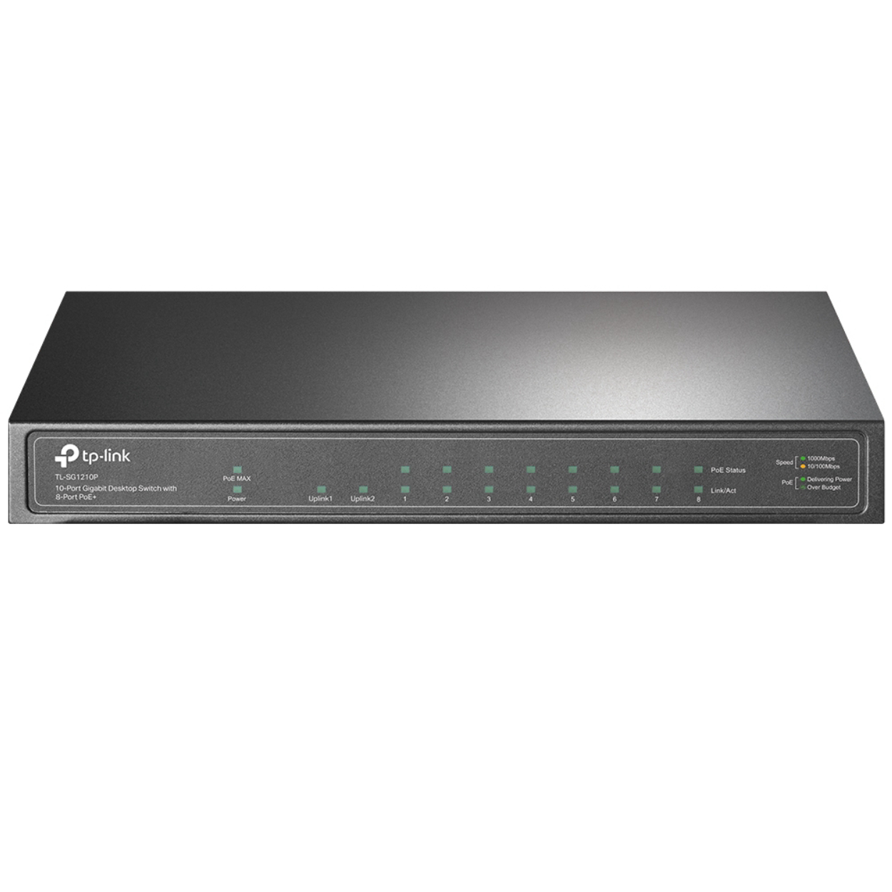 Tp-Link 10Port TL-SG1210P 8portGigabit PoE(63W)+ 1xSFP 1xRJ45 Yönetilemez Switch