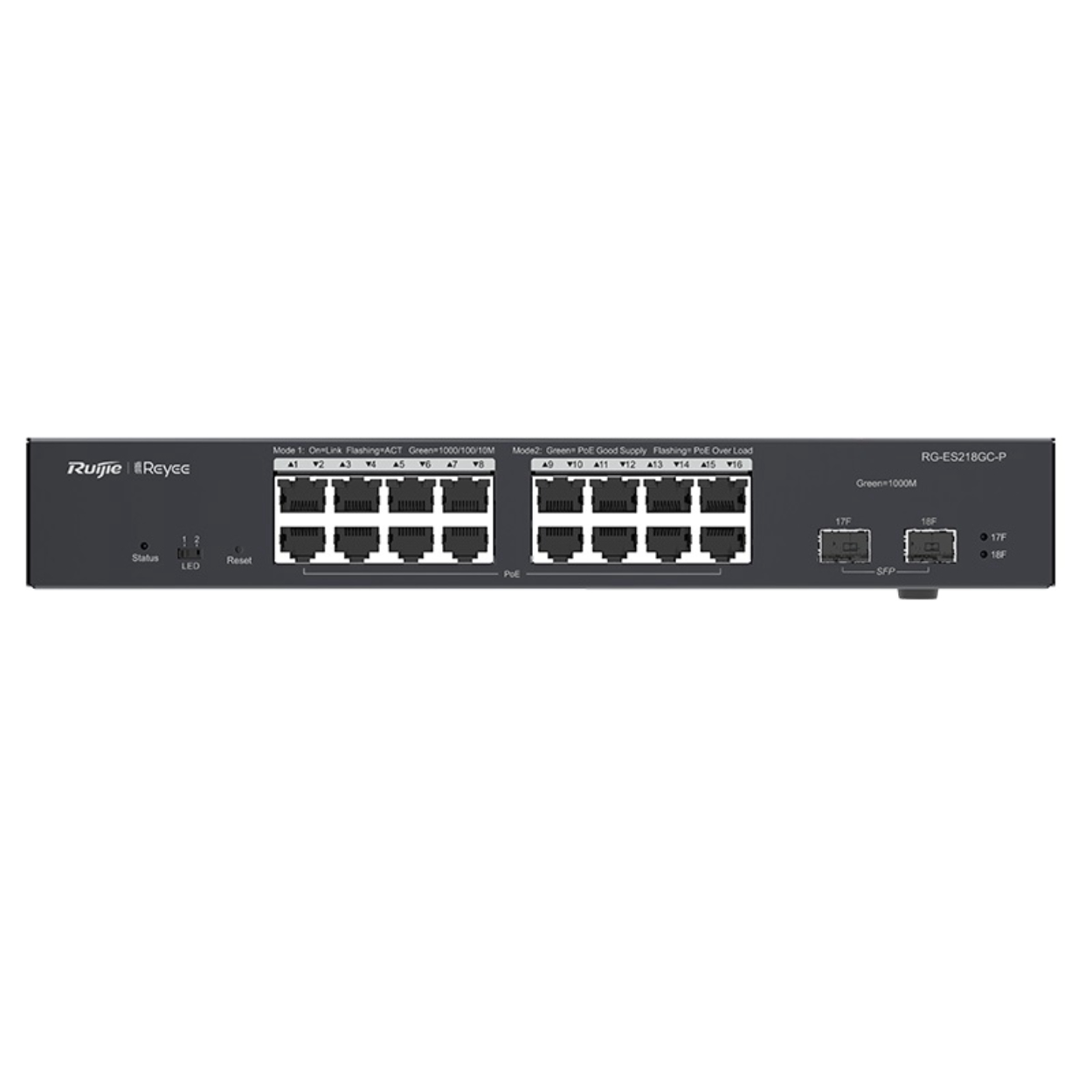 Ruijie Reyee RG-ES218GC-P 16Port PoE Gigabit+2SFP Yönetilebilir Switch