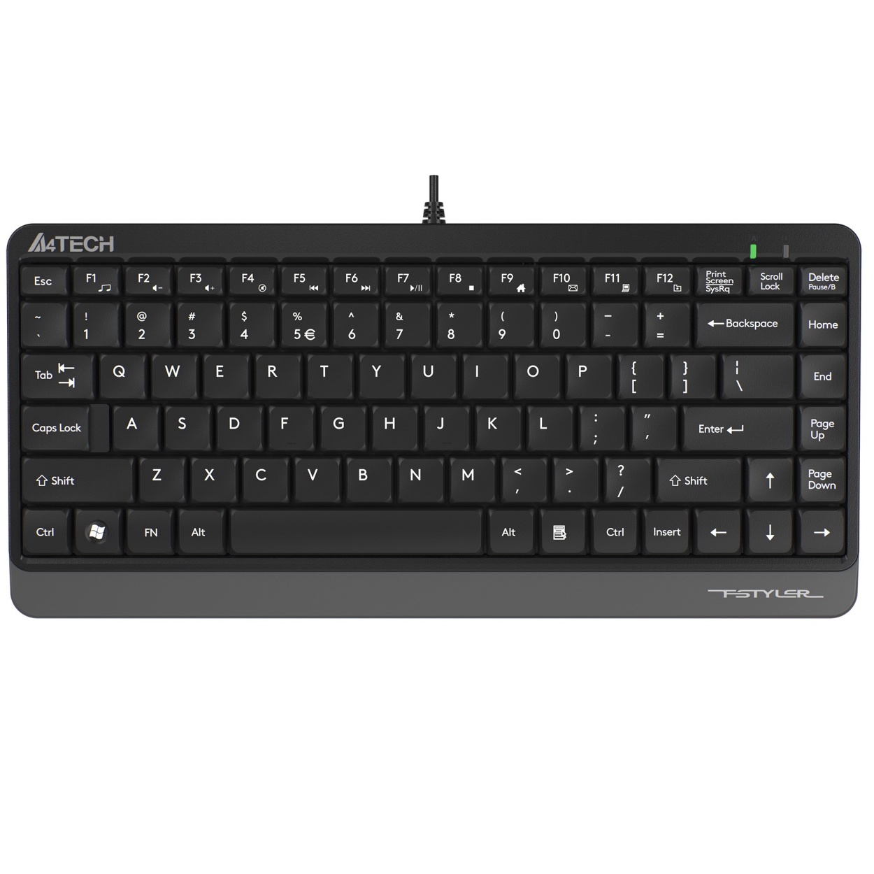 A4-Tech FK11 Q Usb Kablolu Gri Multimedya Mini Klavye
