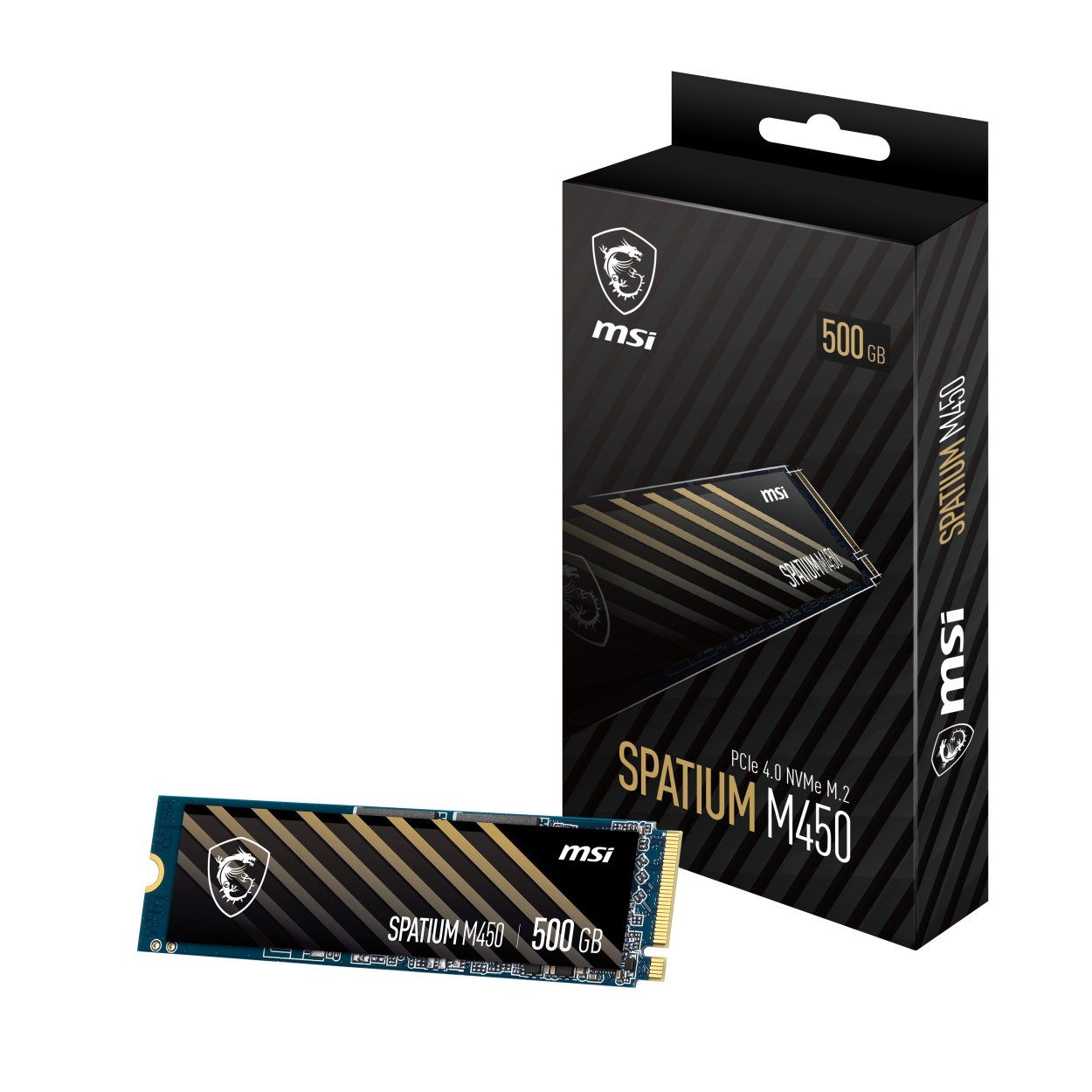 MSI 500GB SPATIUM M450 PCIe 4.0 NVMe M.2 500GB M2 SSD 3600-2300MB/s