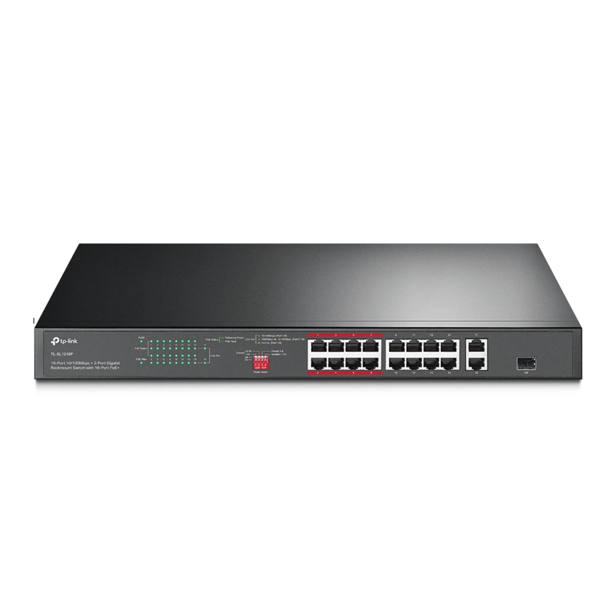 Tp-Link 16Port TL-SL1218P 16Port PoE 10/100 + 2Port Gbit Yönetilebilir Switc
