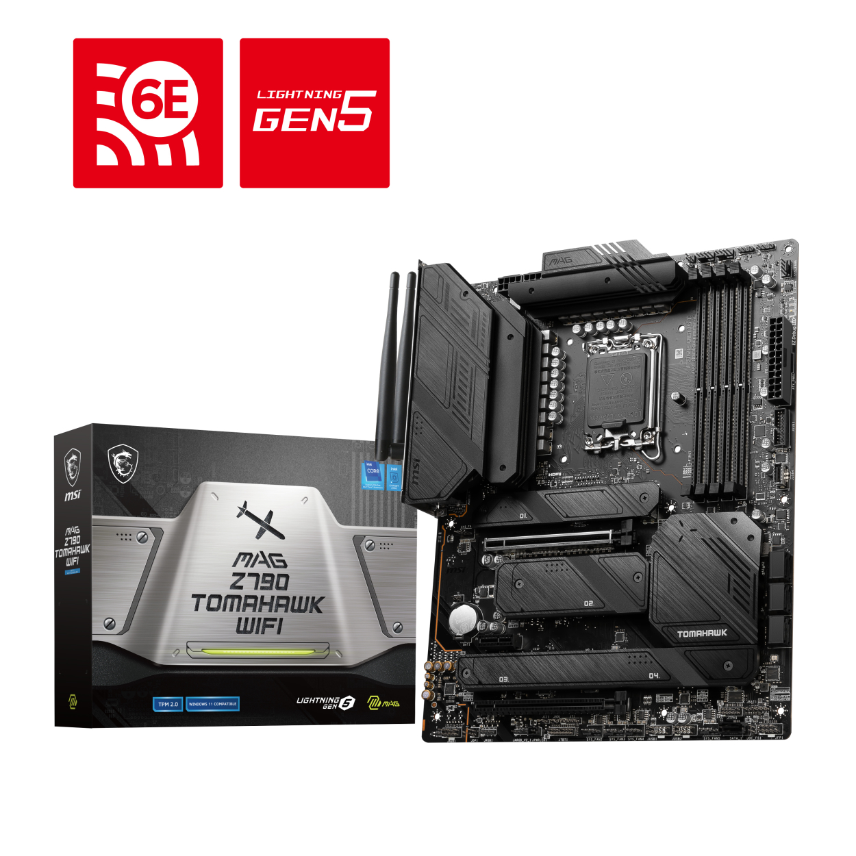 MSI MAG Z790 TOMAHAWK WIFI 1700P DDR5 7200(OC) M.2 USB3.2 HDMI DP 2.5GLan ATX