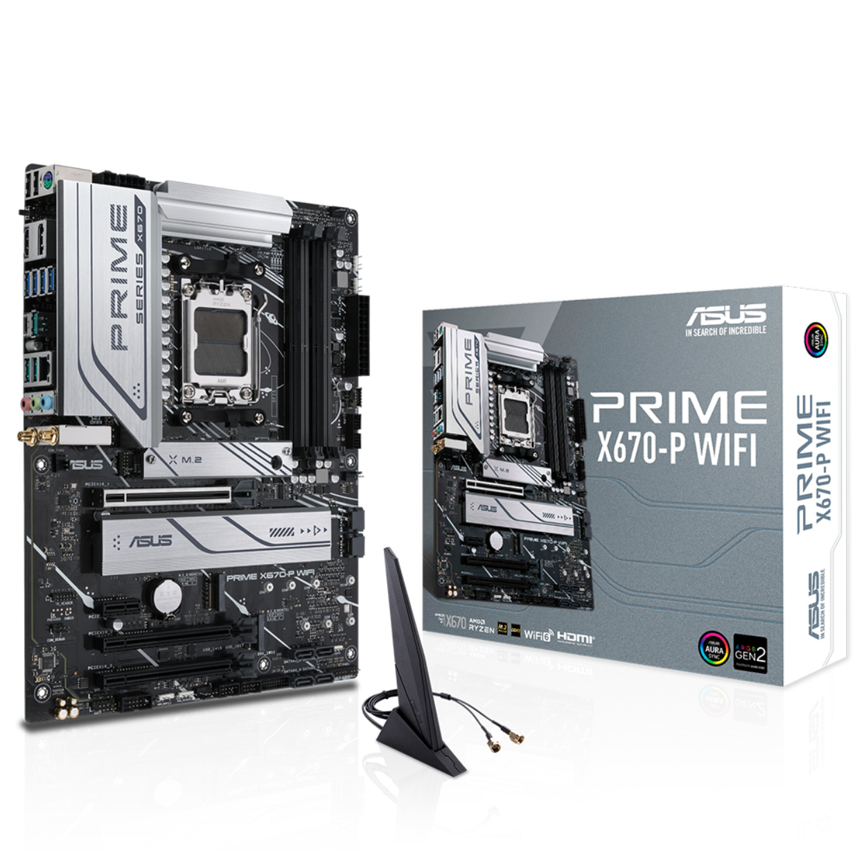 Asus PRIME X670-P WIFI AM5 DDR5 6400(OC) USB3.2 HDMI DP BT ATX