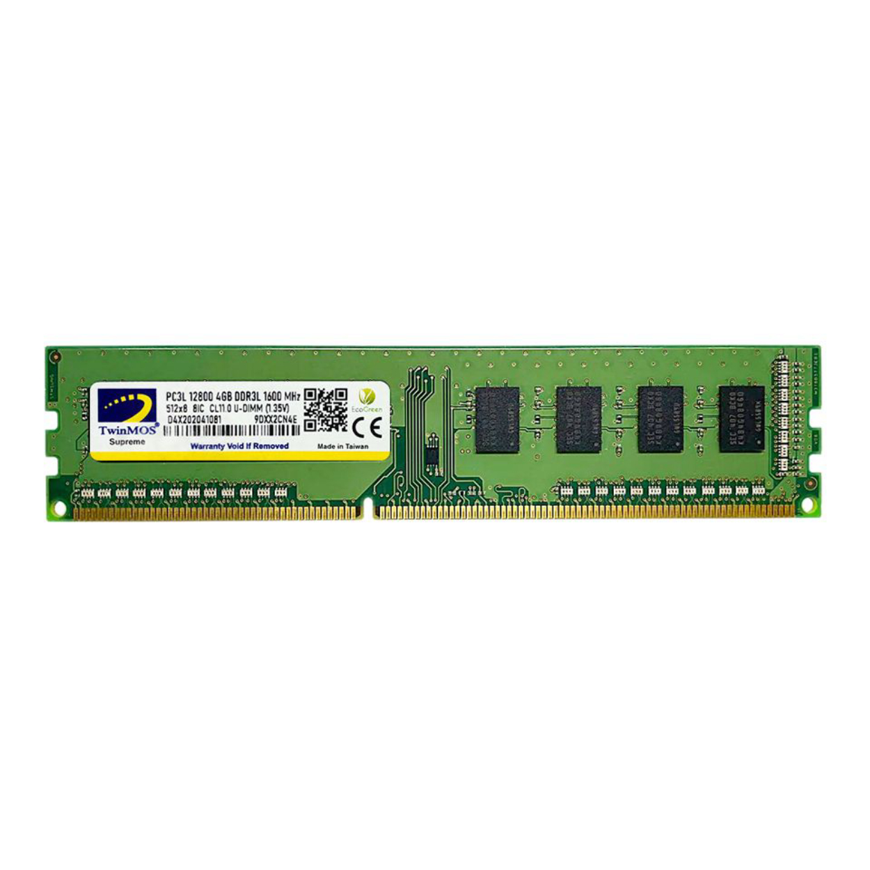 Twinmos 4GB 1600Mhz 1.3V DDR3 Kutulu PC Bellek (MDD3L4GB1600D)