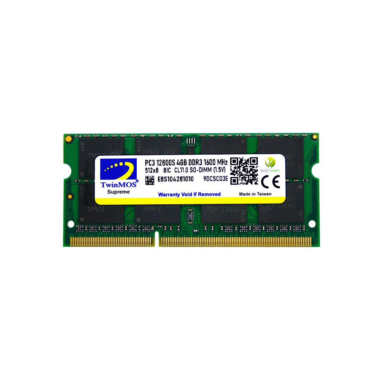 Twinmos Sodimm 4GB 1600Mhz 1.5V DDR3 Kutulu Notebook Bellek (MDD34GB1600N)