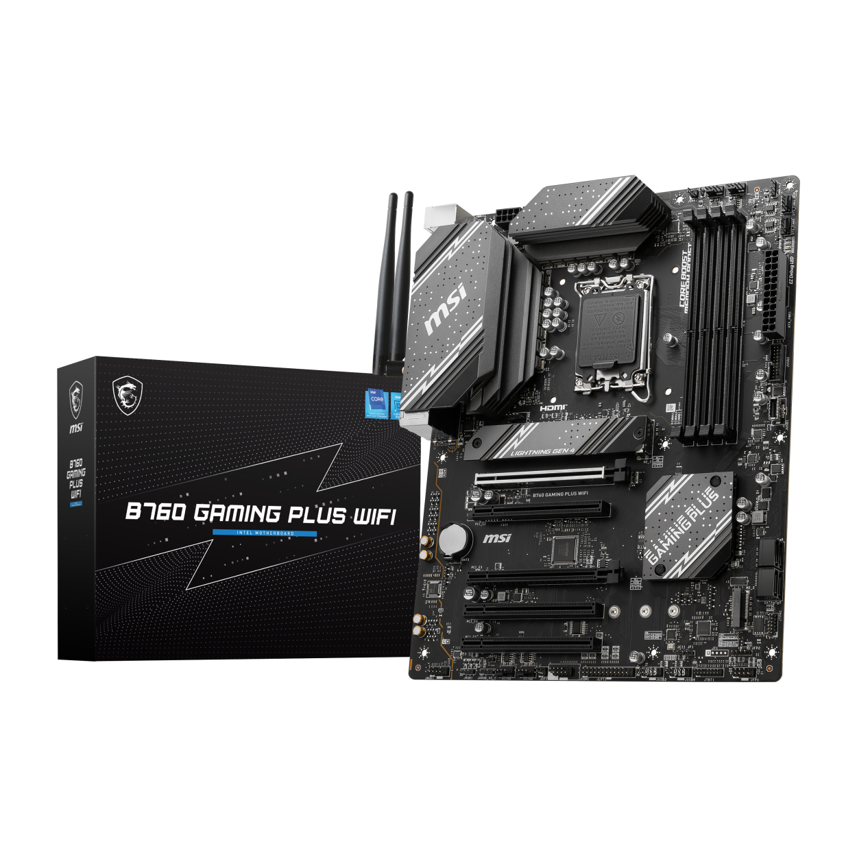 MSI B760 GAMING PLUS WIFI DDR5 1700P 6800(OC) HDMI DP USB3.2 M.2 WIFI 6E ATX