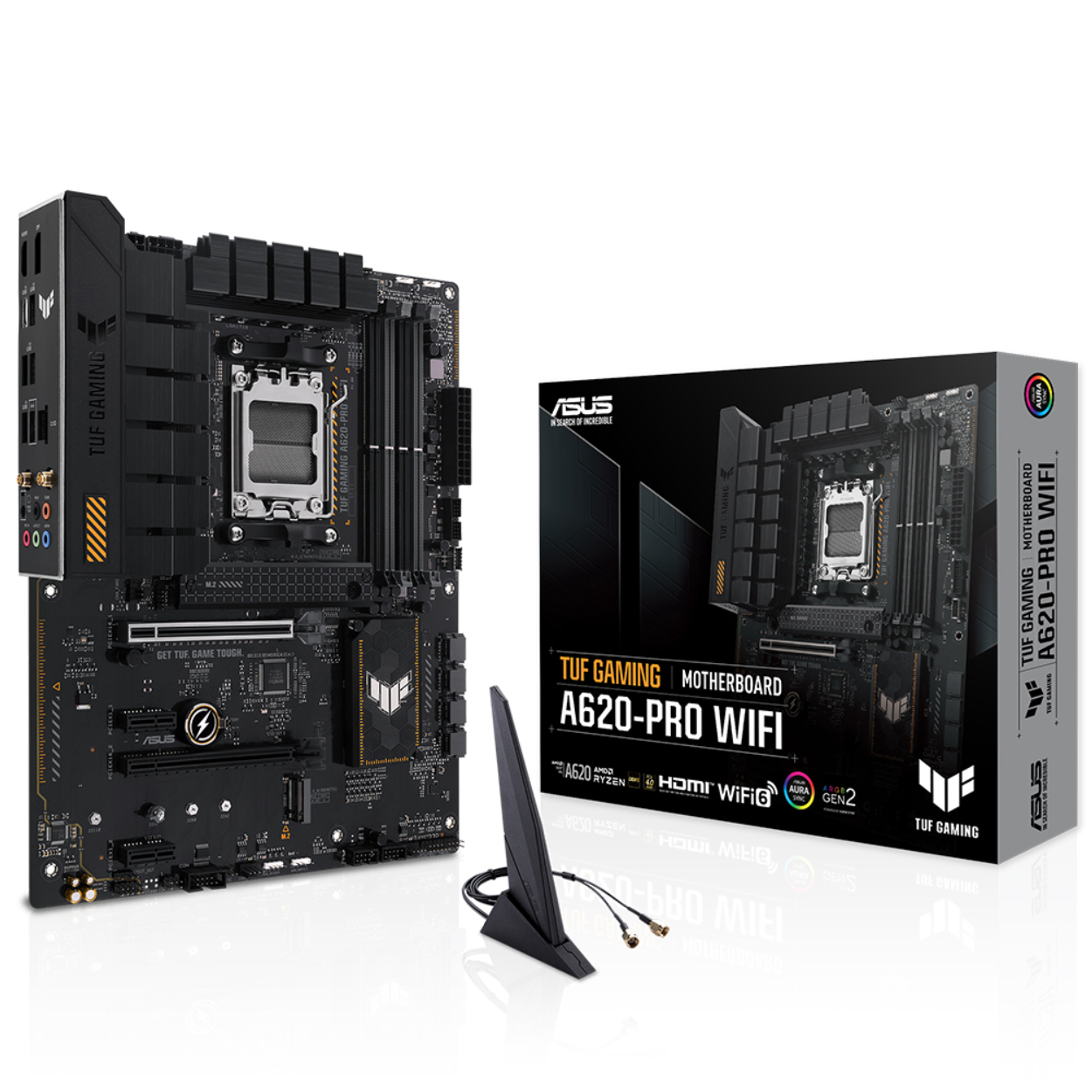 Asus TUF GAMING A620-PRO WIFI DDR5 AM5 6400(OC) HDMI DP M.2 WiFi BT RGB ATX