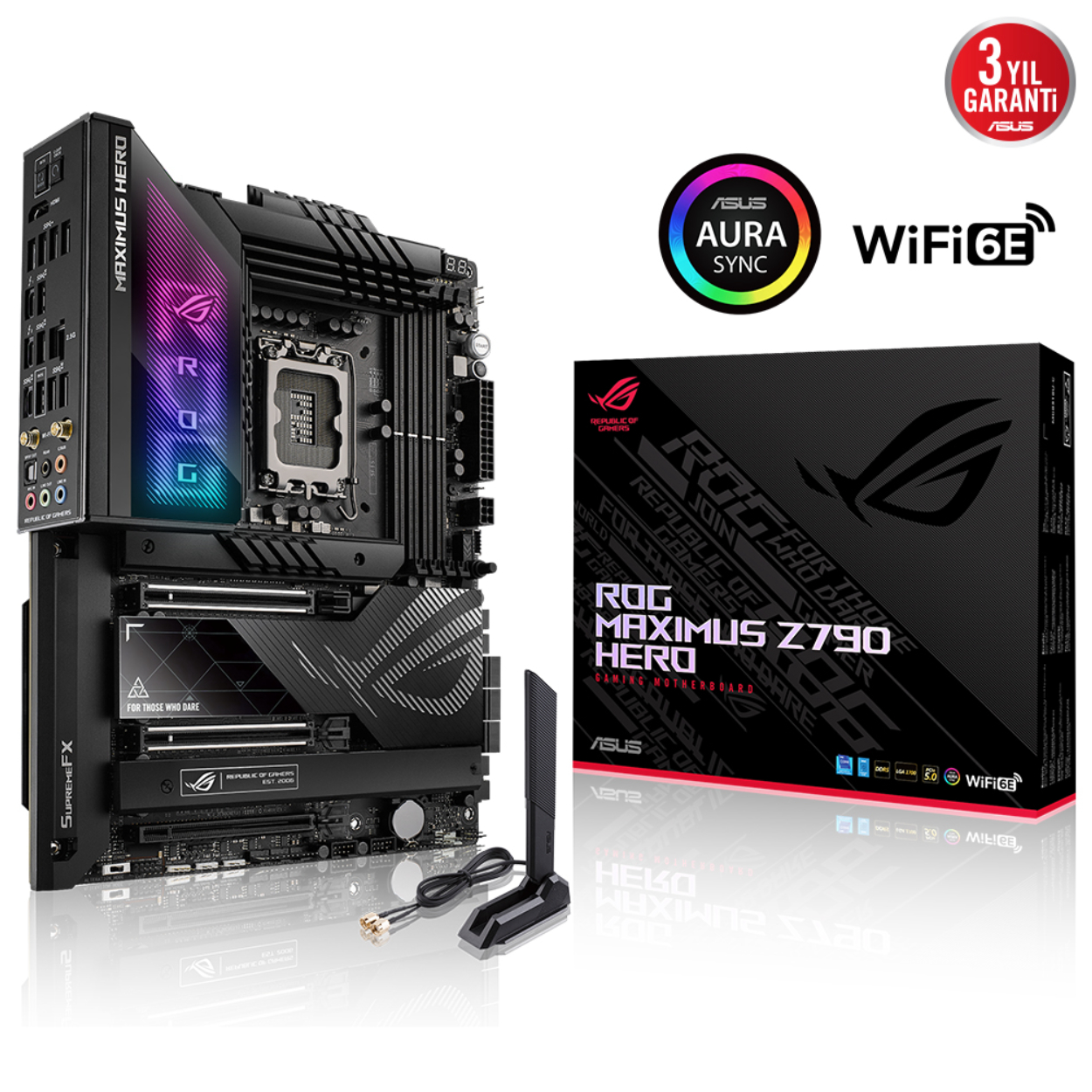 Asus ROG MAXIMUS Z790 HERO 1700P DDR5 7200(OC) HDMI M2 WiFi 6E BT RGB ATX 128GB