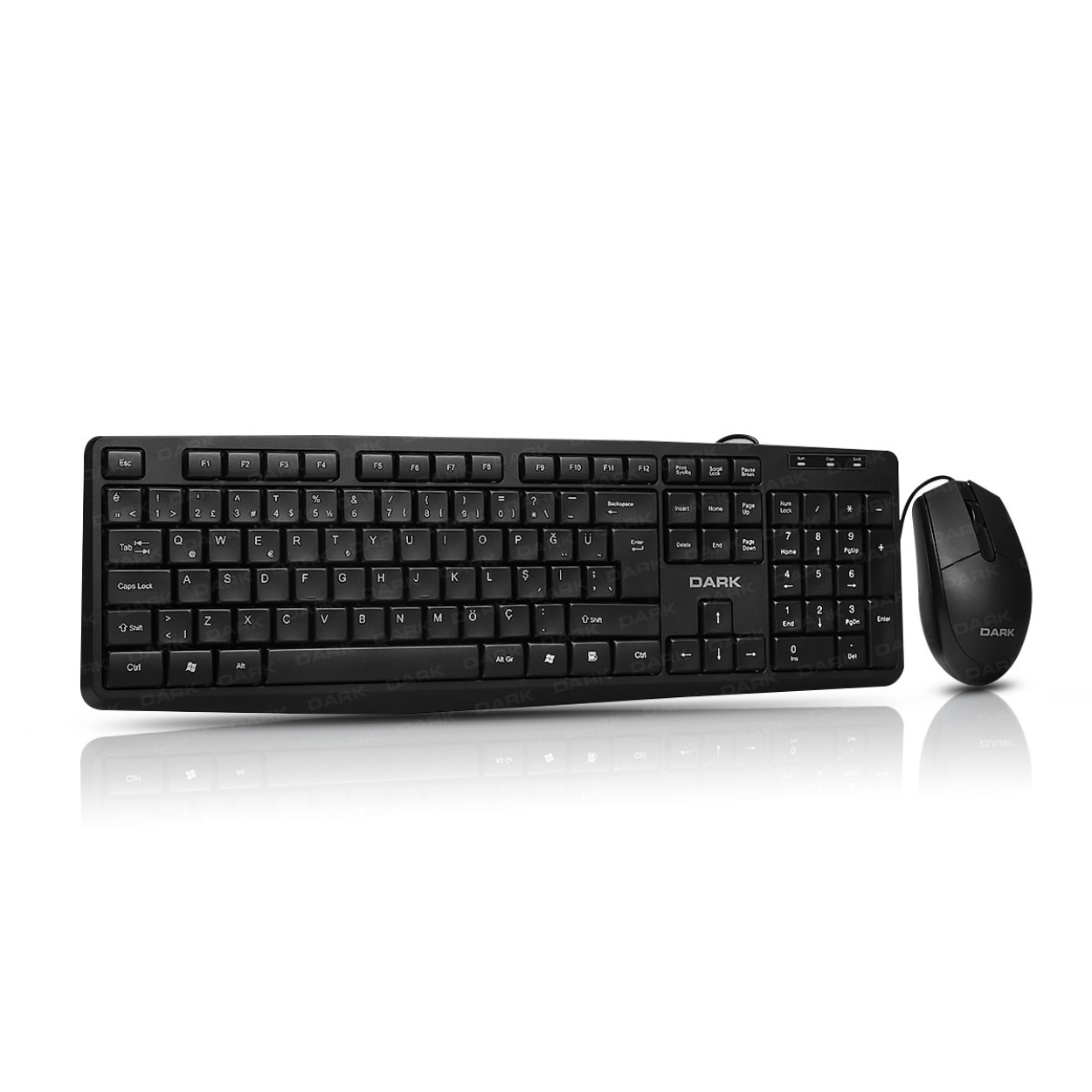 Dark Türkçe Q Kablolu Ofis Klavye Mouse Set [DK-AC-KM1050]