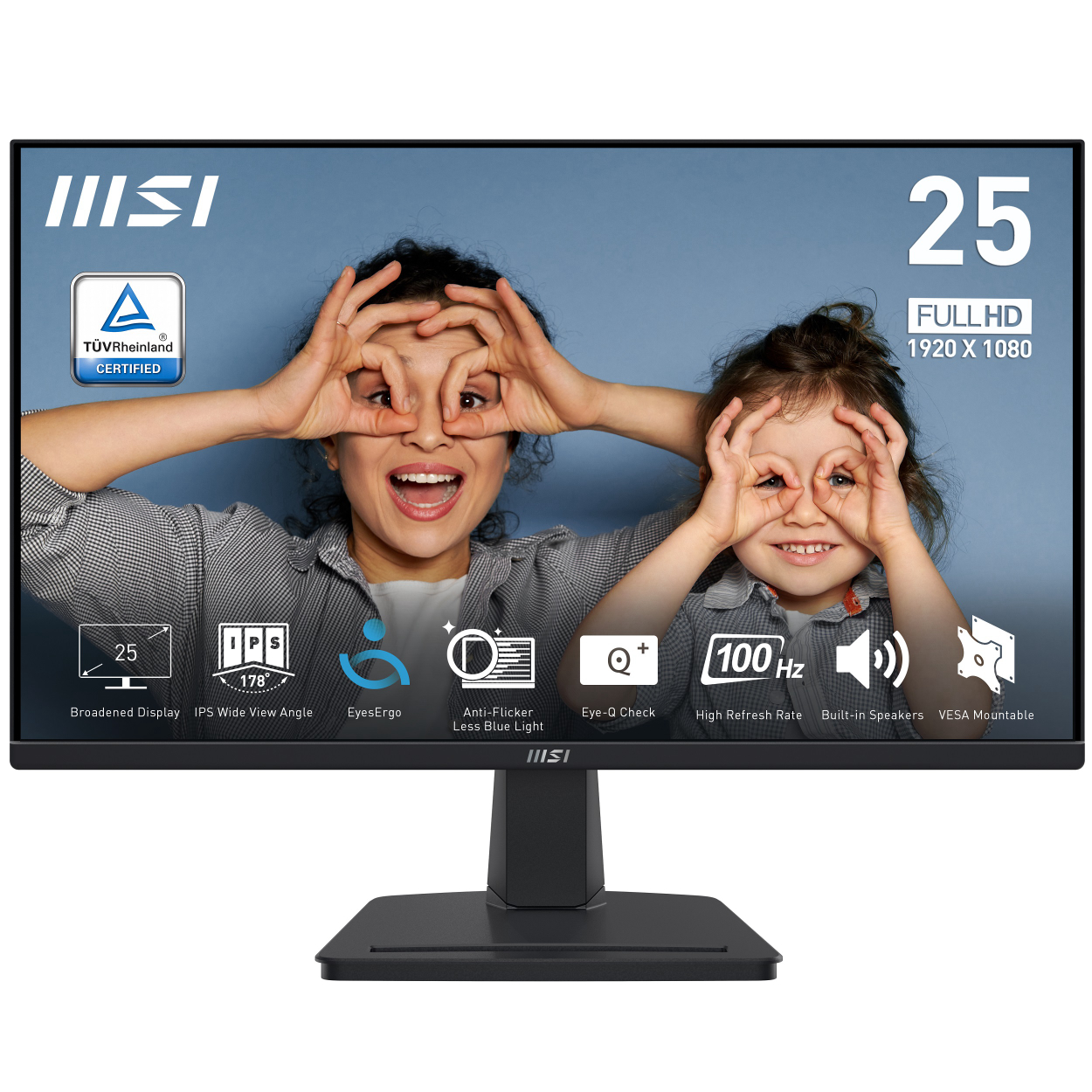 24.5" MSI PRO MP251 1ms 100Hz IPS MM HDMI D-Sub Vesa Flat Monitör