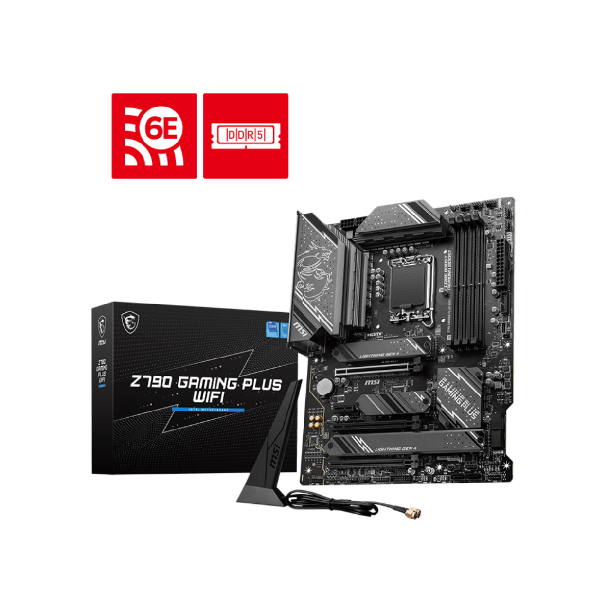 MSI Z790 GAMING PLUS WIFI DDR5 1700P 7200(OC) M.2 PCI-E Gen5 HDMI DP Wifi 6E ATX