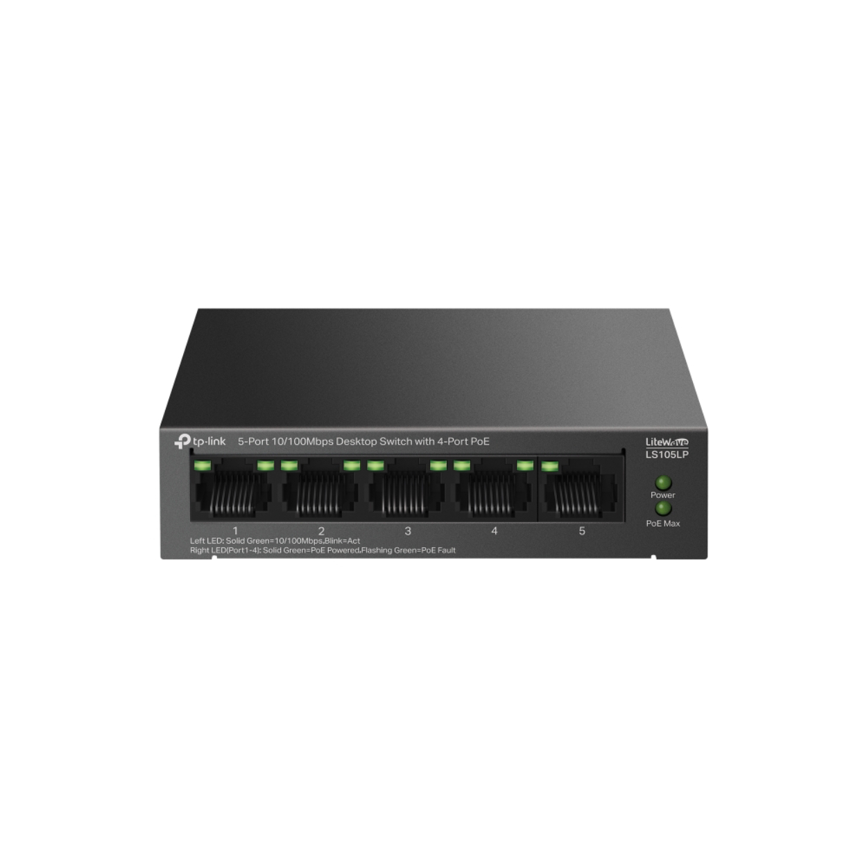 Tp-Link 5Port LS105LP 10/100 4Port PoE Yönetilemez Desktop Switch