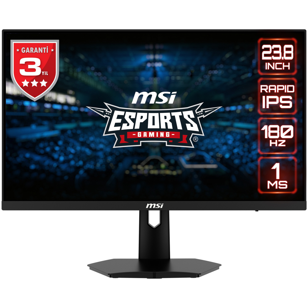 23.8" MSI G244F E2 1ms 180Hz FHD IPS HDMI DP Flat Gaming Monitör