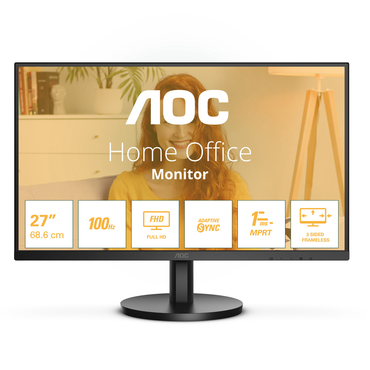 27" AOC 27B3HMA2 1ms 100Hz FHD VA HDMI VGA MM Siyah Monitör