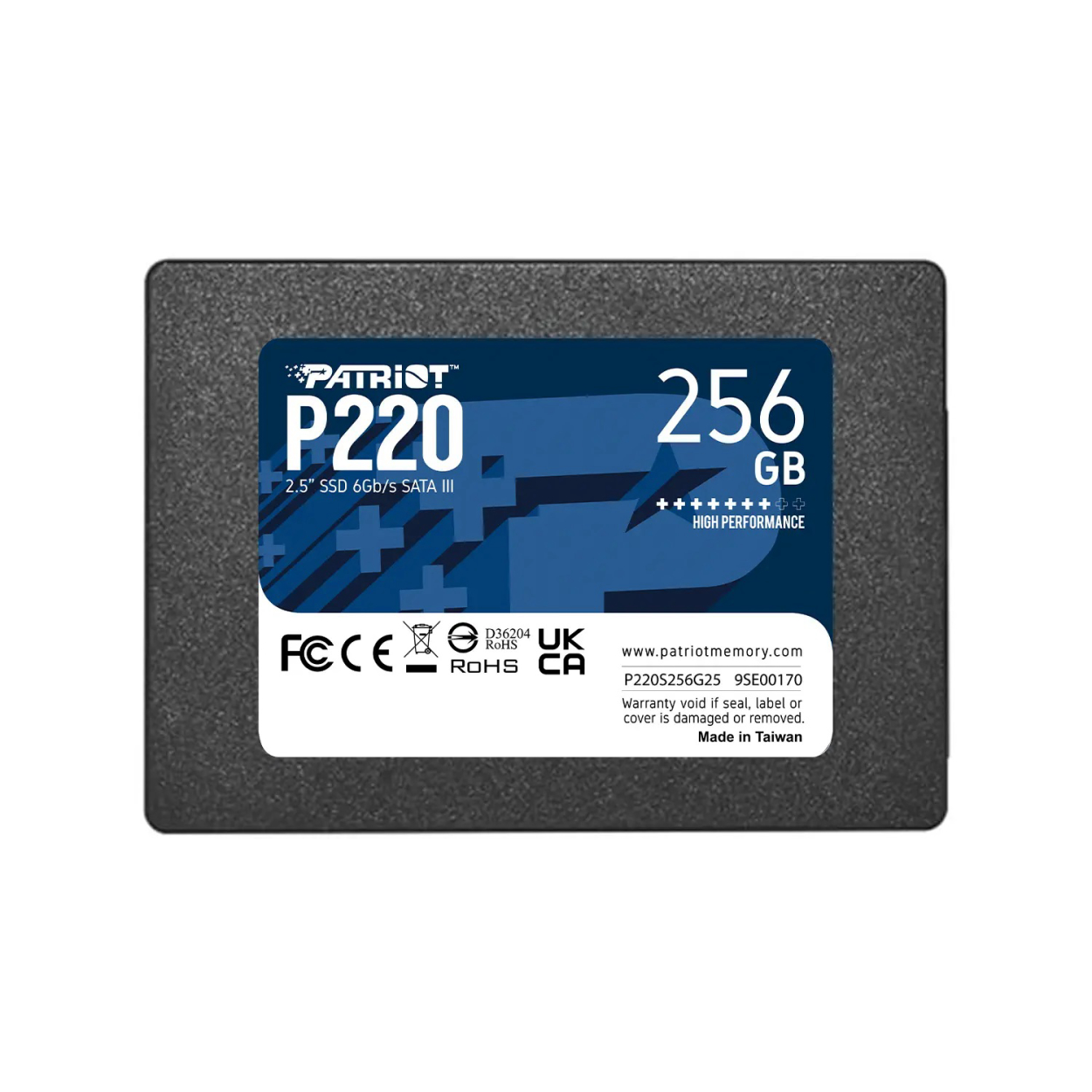 Patriot P220 256GB 2.5" 550-490MB/s  Sata3 SSD (P220S256G25)