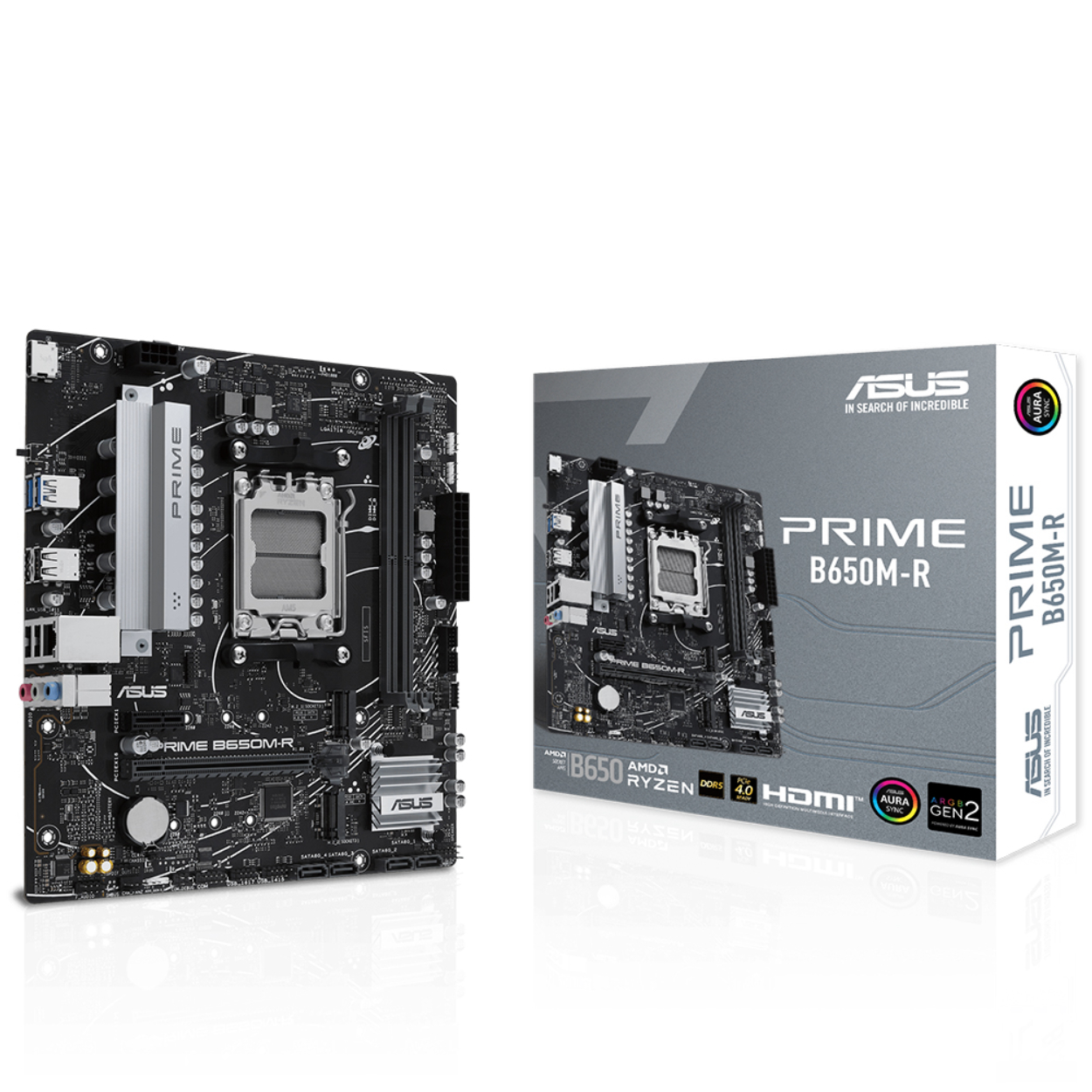 Asus PRIME B650M-R AM5 DDR5 7200(OC) HDMI USB3.2 RGB GBit mATX