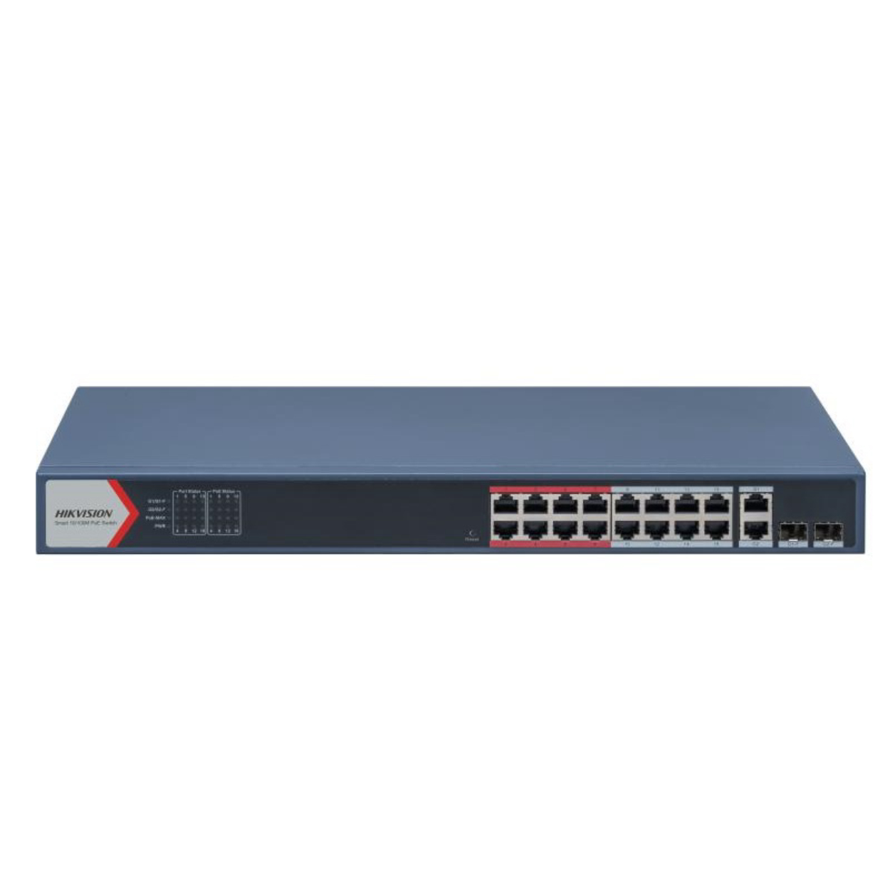 Hikvision DS-3E1318P-EI 16Port 10/100 2xGBit Combo  Yönetilebilir Po 230W Switch