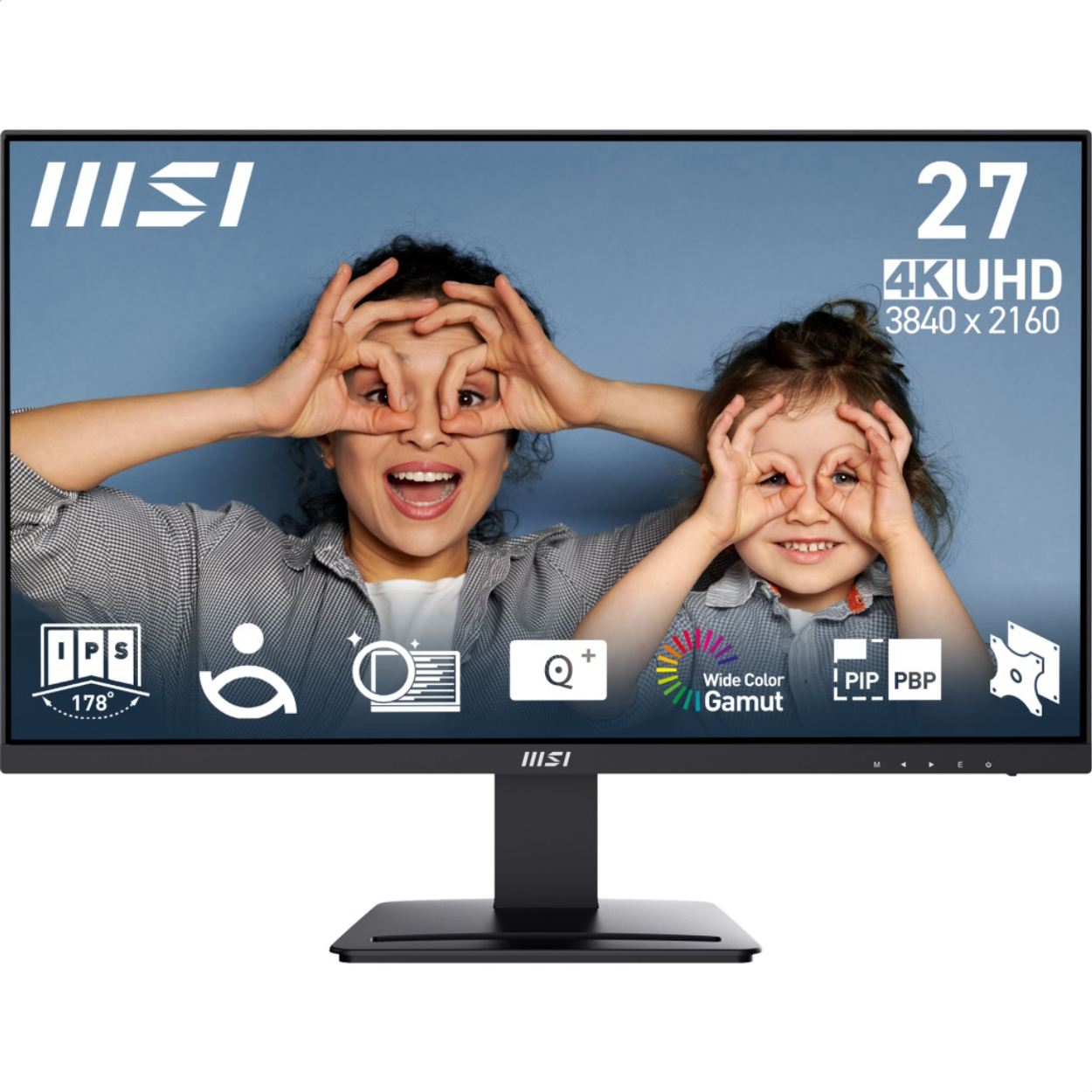 27" MSI PRO MP273U 4ms 60Hz 3840x2160 IPS HDMI DP Siyah Flat Monitör