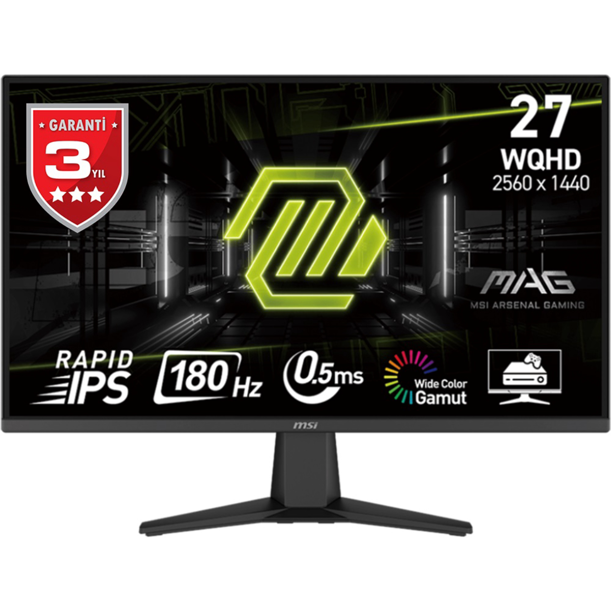 27" MSI MAG 275QF 1ms 180Hz 2560x1440 2xHDMI DP IPS Flat Gaming Monitör
