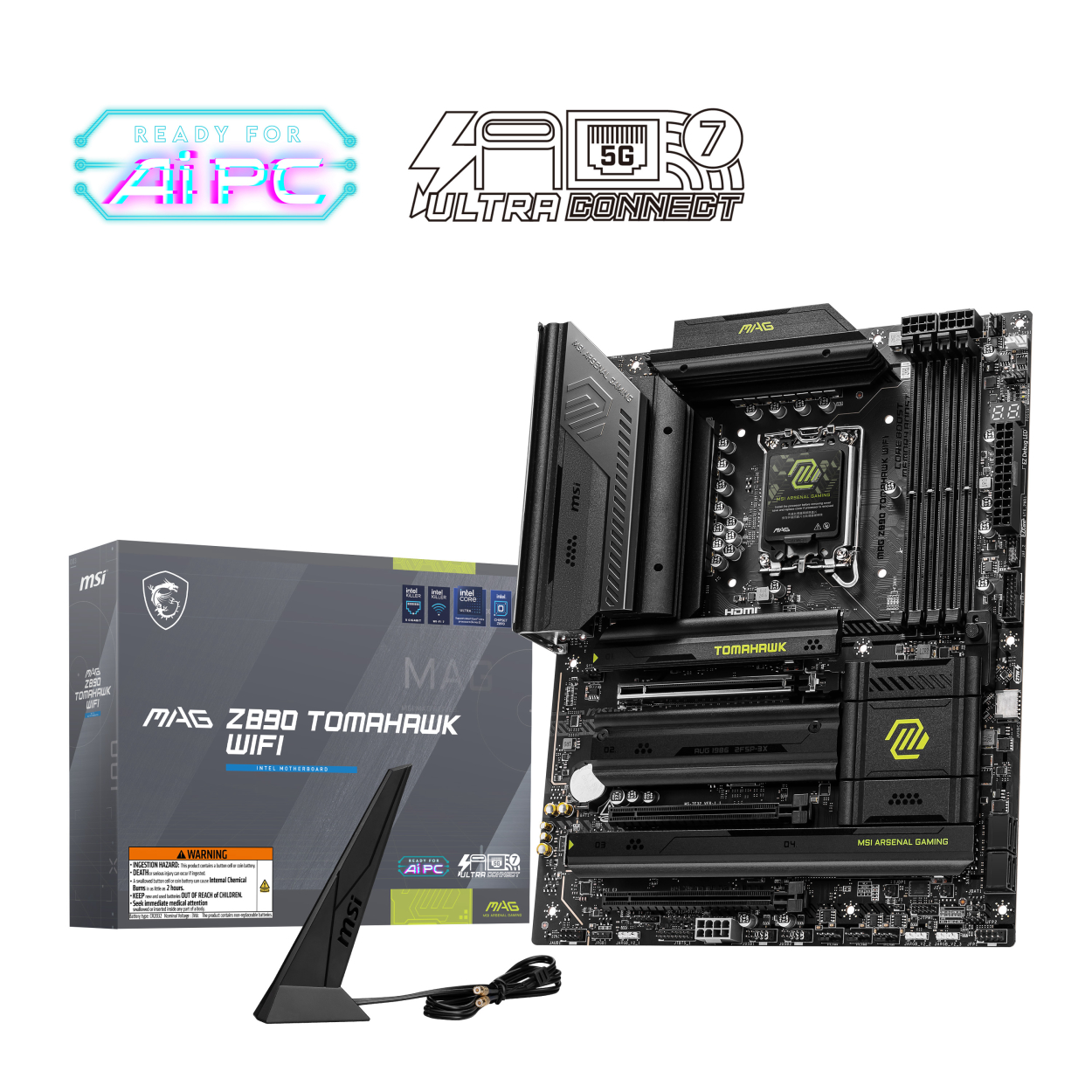 MSI MAG Z890 TOMAHAWK WIFI 1851P DDR5 9200 USB4 4xM2 2xTB4 HDMI DP 5G Wifi7