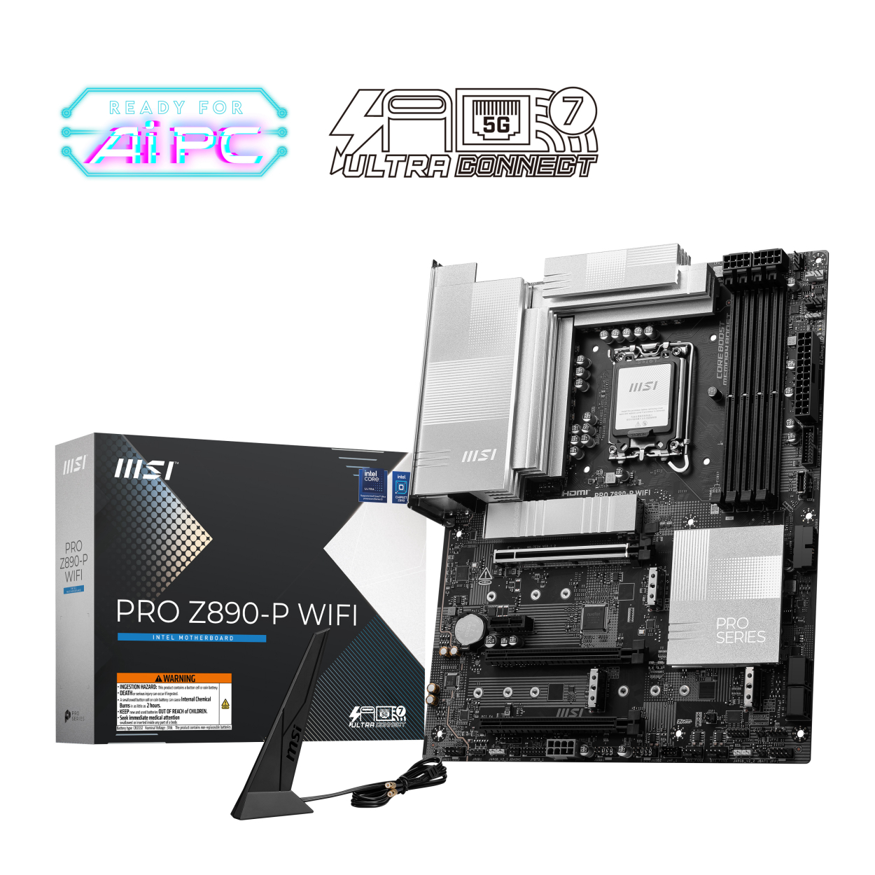 MSI PRO Z890-P WIFI 1851P DDR5 9200 USB4 4xM2 1xTB4 HDMI DP 5G Wifi7 ATX