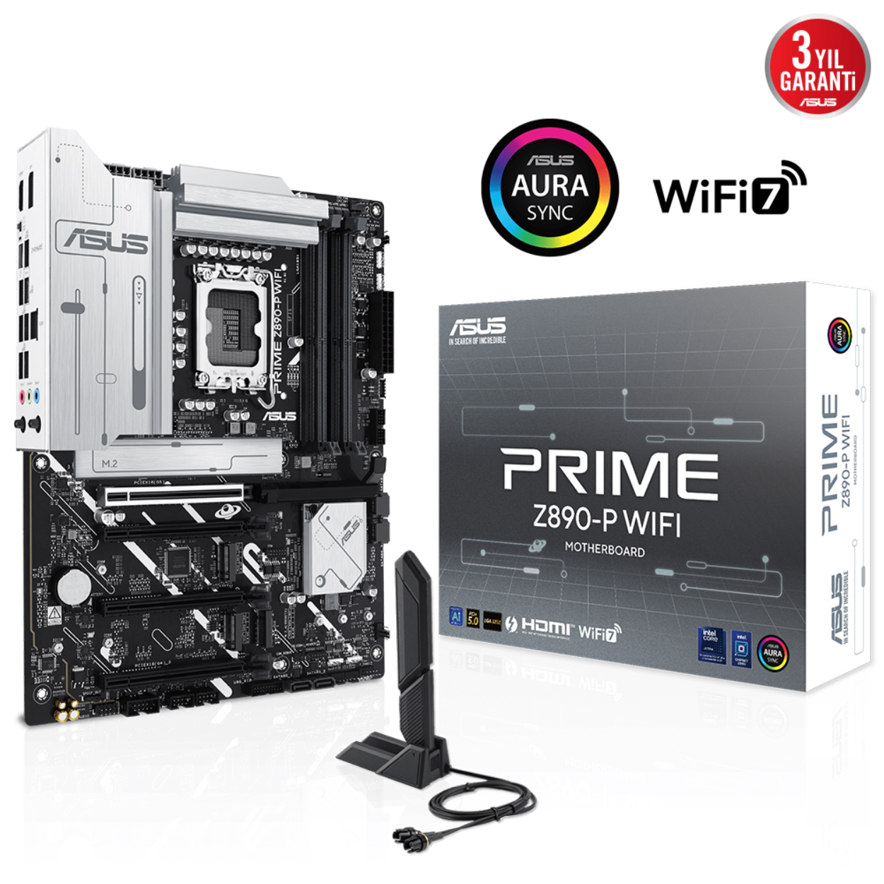 Asus PRIME Z890-P WIFI 1851P DDR5 8400 USB4 4xM2 HDMI DP Wifi7 BT ATX