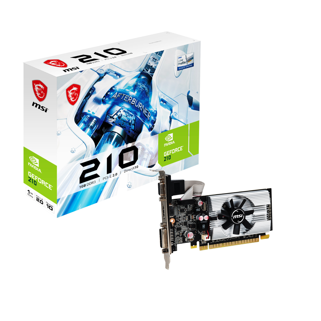 MSI 1GB N210-1GD3/LP DDR3 64Bit HDMI VGA DVI