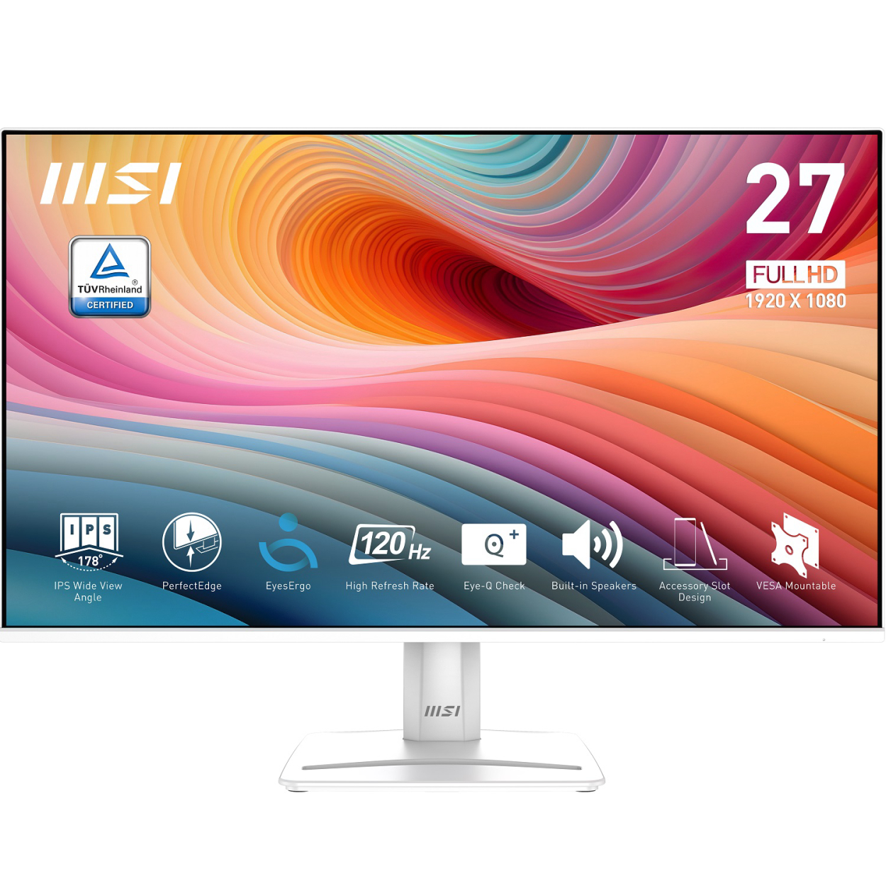 27" MSI PRO MP275W E2 1ms 120Hz FHD IPS HDMI DP D-Sub Siyah Flat Monitör