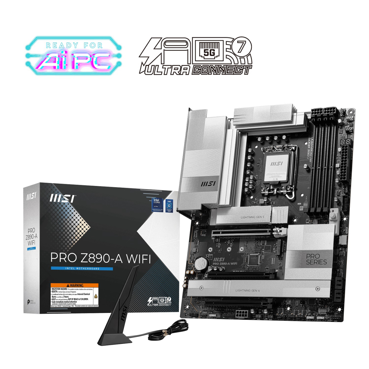 MSI PRO Z890-A WIFI 1851P DDR5 9200(OC) USB 4xM2 2xTB4 HDMI DP 5G Wifi7 ATX