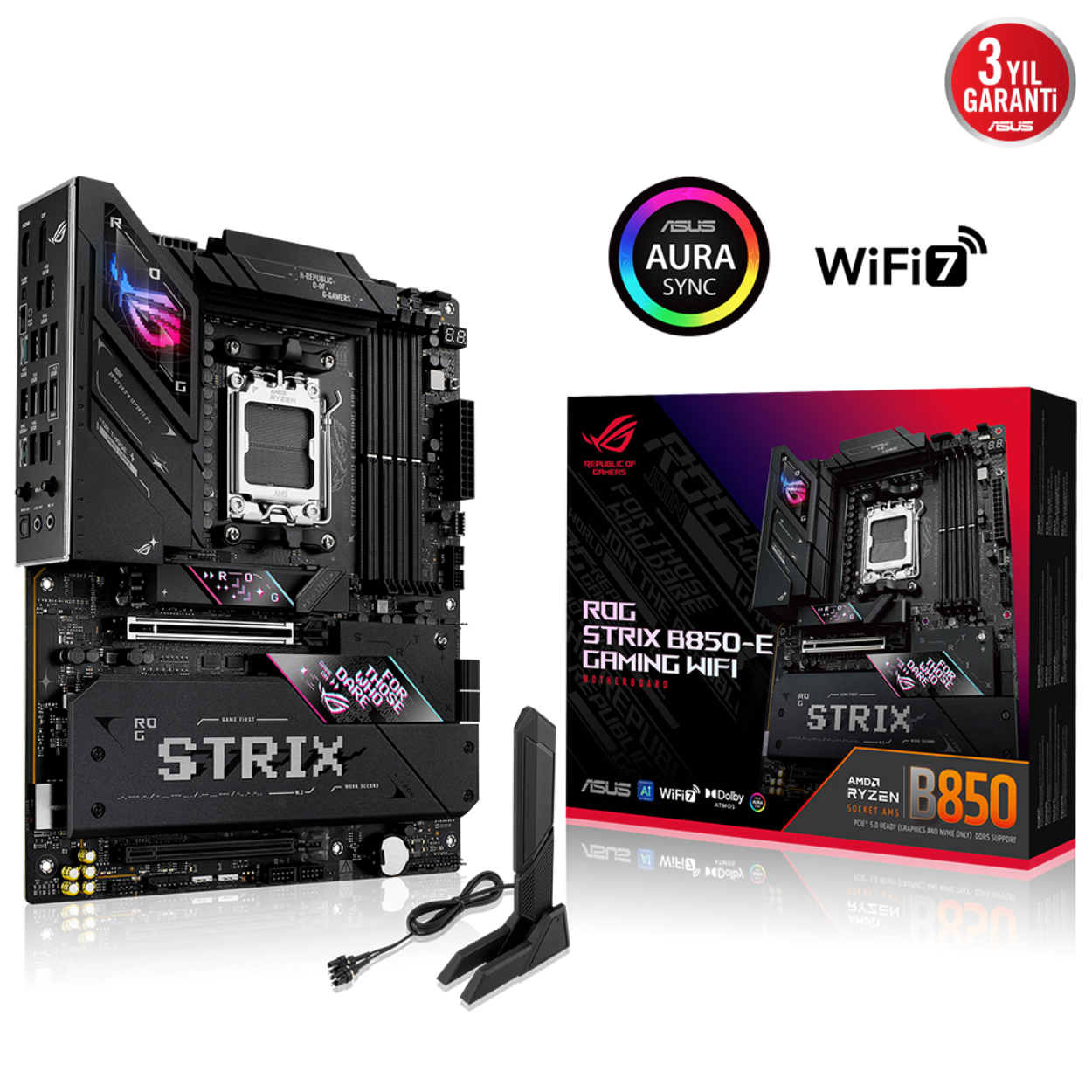 Asus ROG STRIX B850-E GAMING WIFI AM5 DDR5 8000(OC) USB 5xM2 HDMI DP WIFI7 ATX