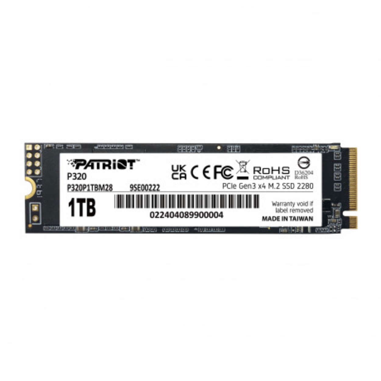 Patriot P320 1TB 3000/2200MB/s NVMe M2 SSD Disk (P320P1TBM28)