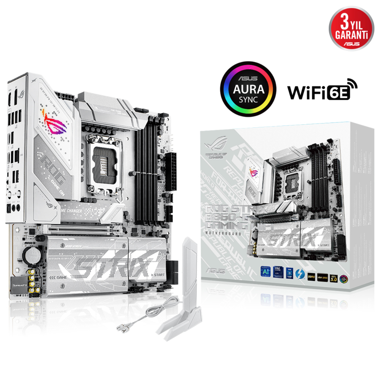 Asus ROG STRIX B860-G GAMING WIFI DDR5 1851P DP HDMI 4xM2 RGB BT WiFi 7 mATX