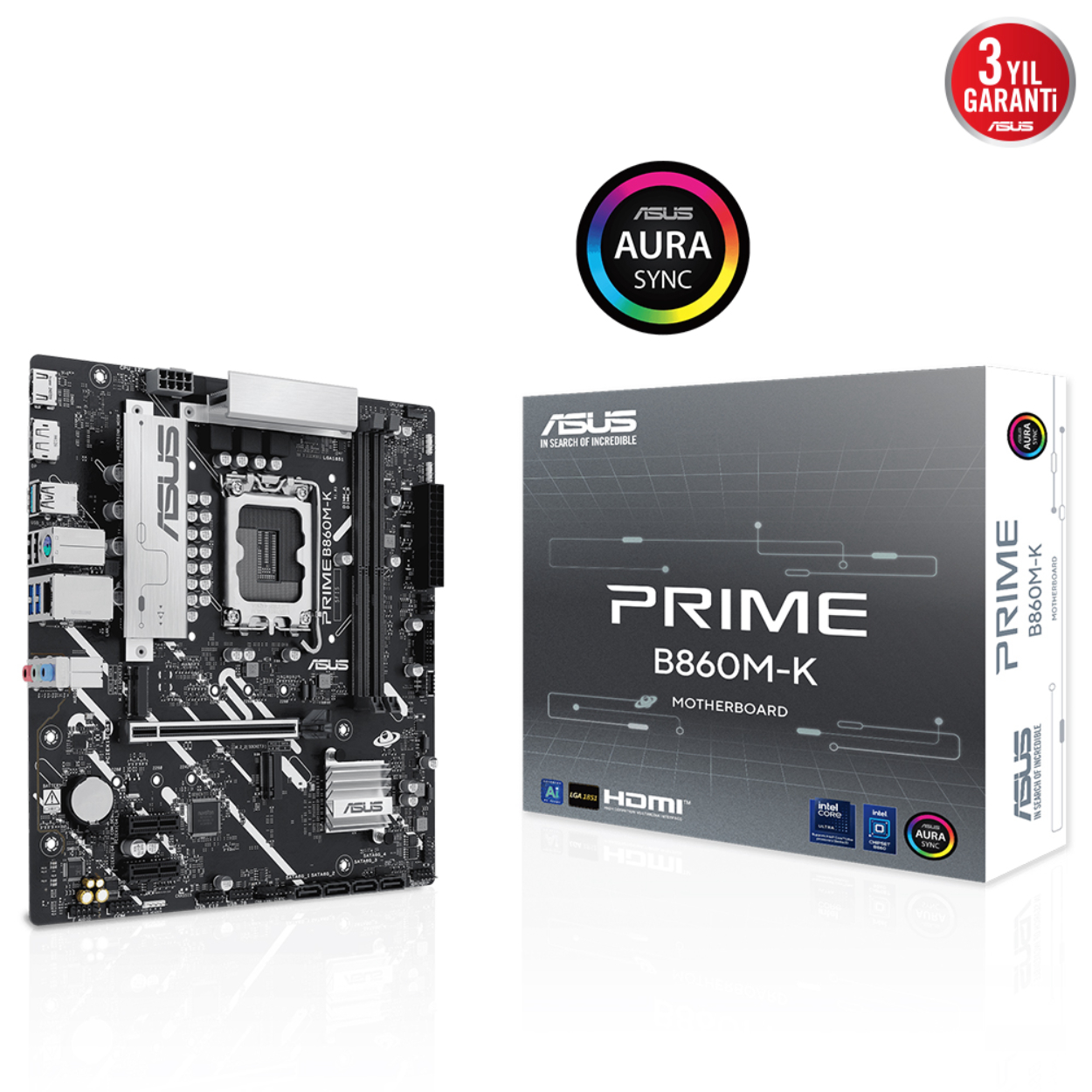 Asus PRIME B860M-K DDR5 1851P DP HDMI 2xM2 RGB mATX