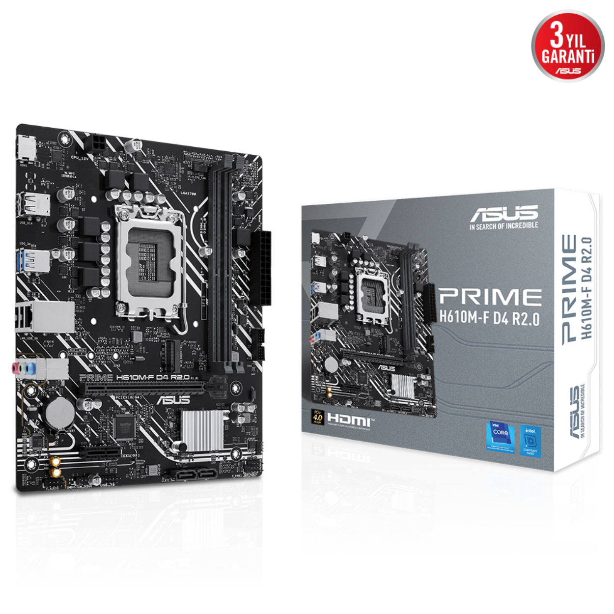 Asus PRIME H610M-F D4 R2.0 LGA1700P DDR4 Ses+GLan HDMI M2 USB mATX