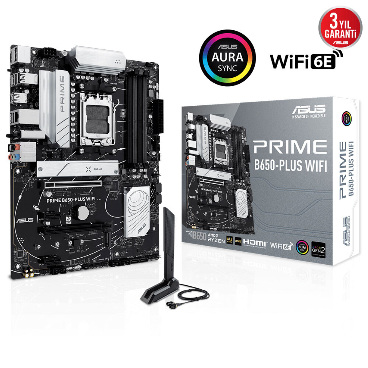 Asus PRIME B650-PLUS WIFI AM5 DDR5 Ses+2.5GLan HDMI DP 2xM2 USB3.2 ATX