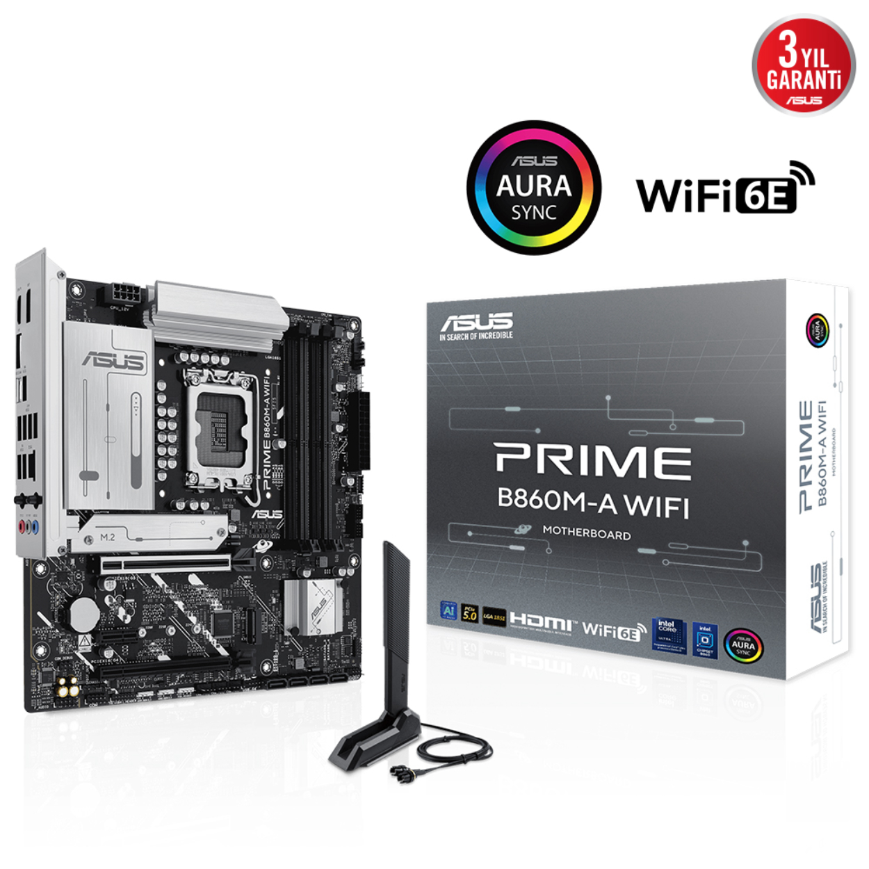 Asus PRIME B860M-A WIFI LGA1851P DDR5 Ses+2.5GLan HDMI 2xDP 2xM2 USB3.2 mATX