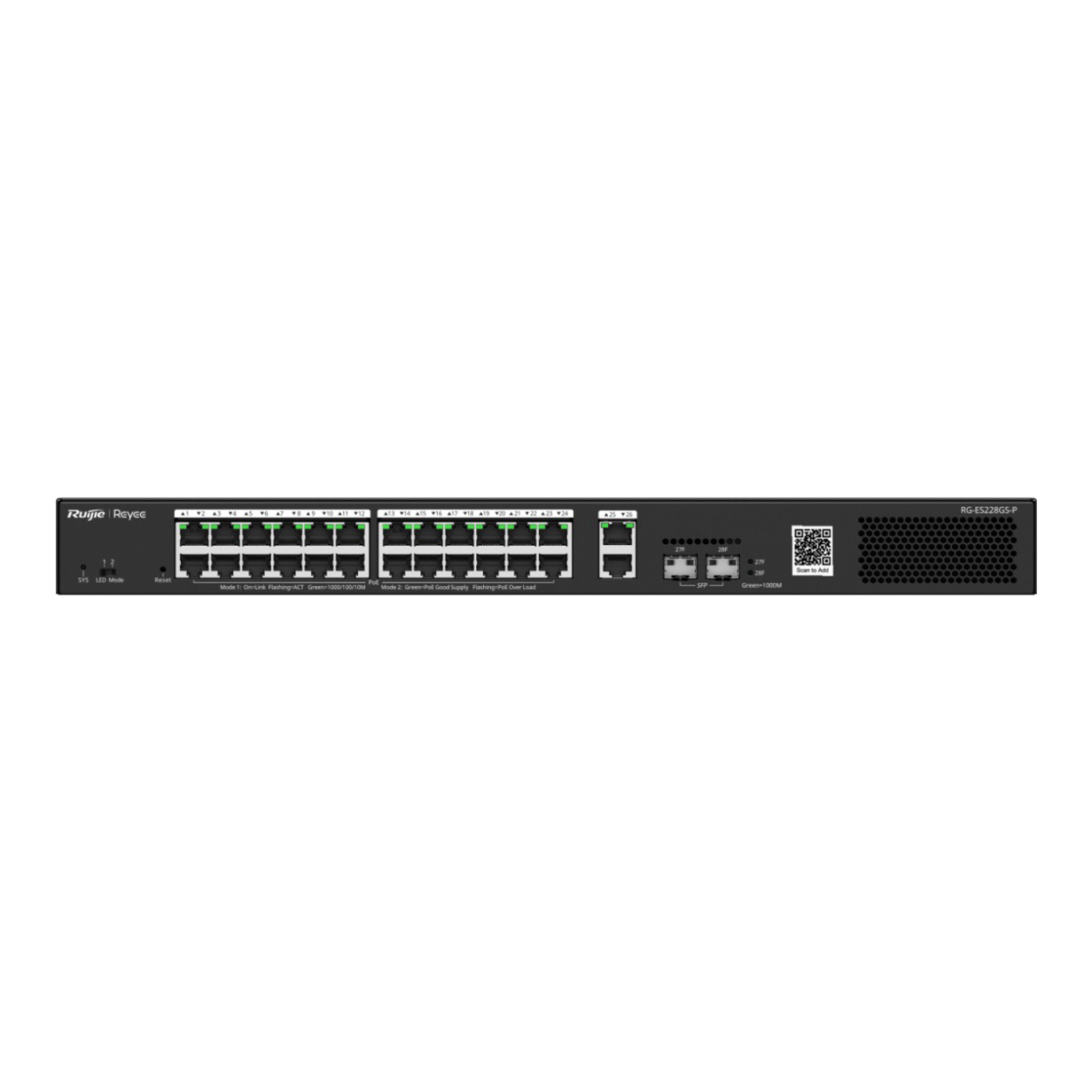 Ruijie Reyee RG-ES228GS-P 24Port PoE Gigabit+2SFP Yönetilebilir Switch
