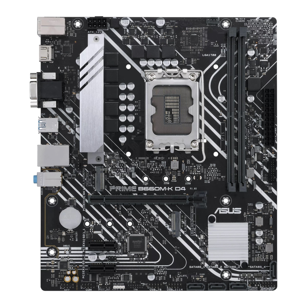 Asus PRIME B660M-K D4 LGA1700P DDR4 Ses+GLan HDMI D-Sub M2 USB3.2 mATX