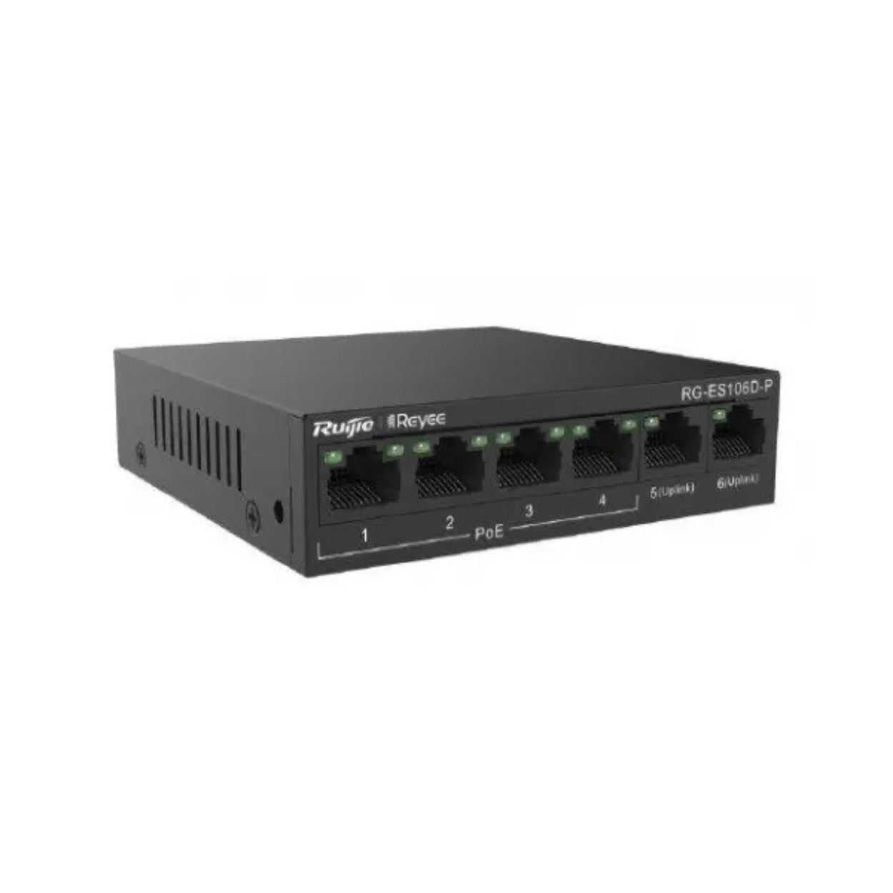 Ruijie Reyee RG-ES106D-P 6port, 10/100 4Port PoE, 2x10/100 Uplink 58W Switch