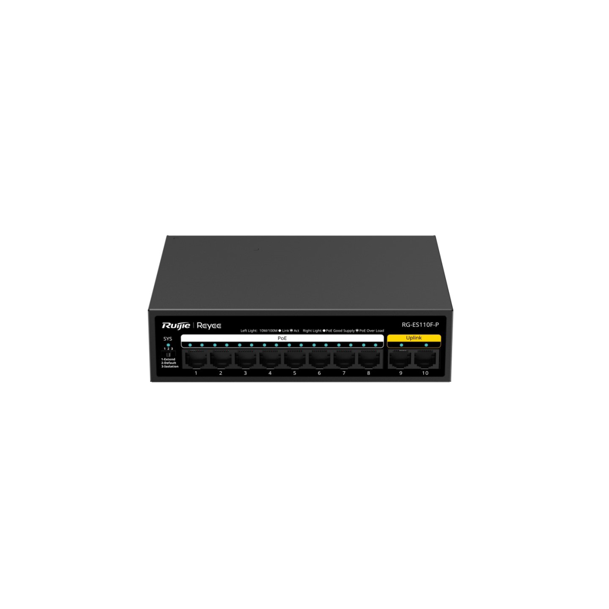 Ruijie Reyee RG-ES110F-P 10port, 10/100 8Port PoE 110W Switch