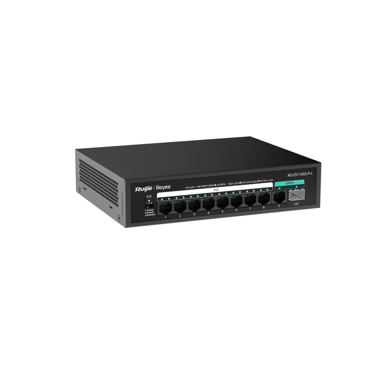 Ruijie Reyee RG-ES110GS-P-L 10port,Gigab 8Port PoE,1xSfp,1xRJ45 Uplink 120W Swit